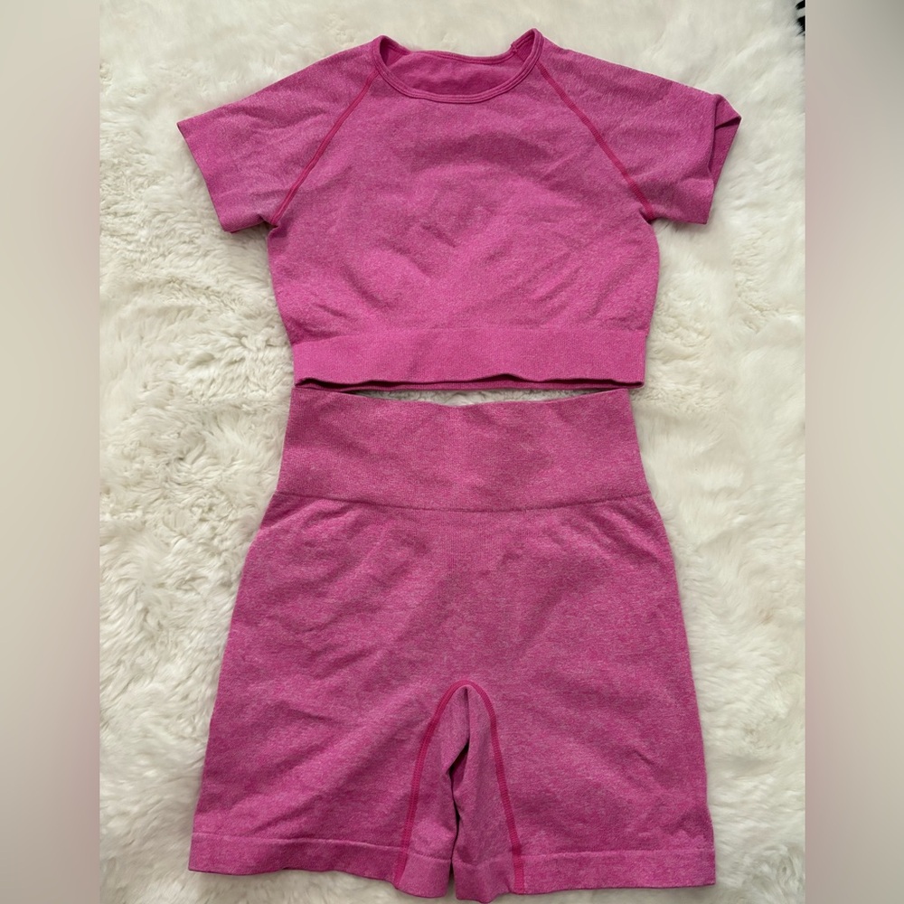 amazon women’s workout set (top and bottom) pink